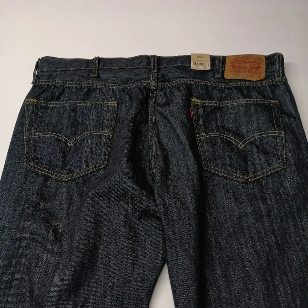 Levi's 527 Slim Bootcut Jeans Men's Size 42x30‎ Blue Dark Wash Cotton